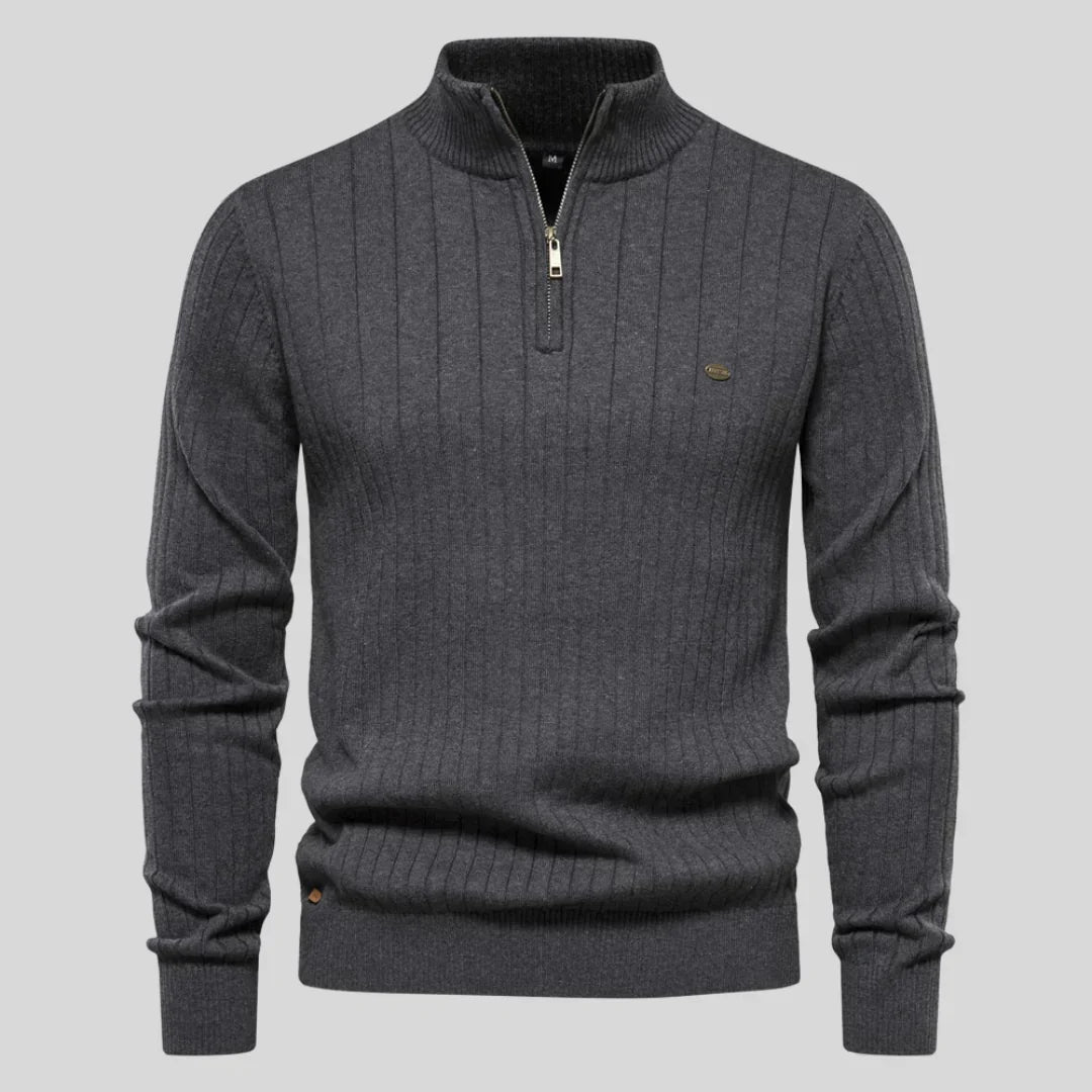 Thomas™ | Strickpullover mit Reißverschluss am Hals