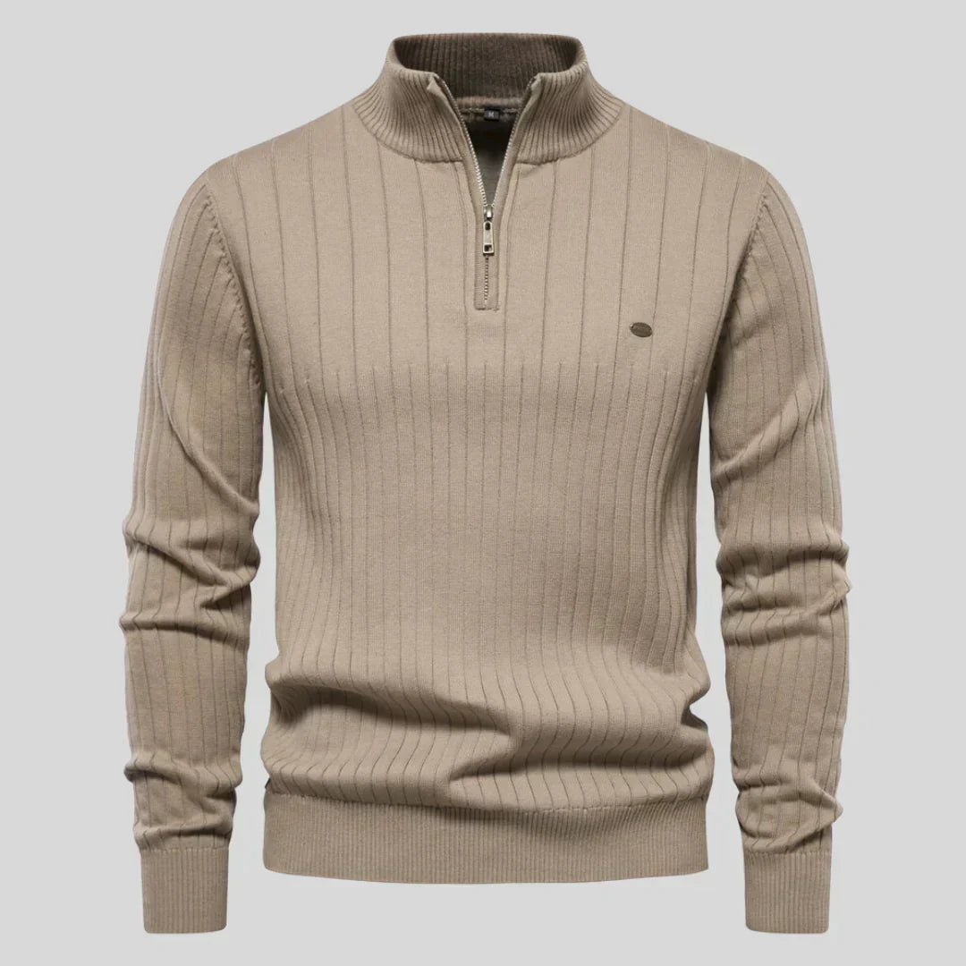 Thomas™ | Strickpullover mit Reißverschluss am Hals