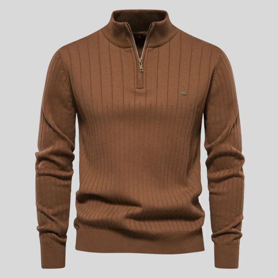 Thomas™ | Strickpullover mit Reißverschluss am Hals