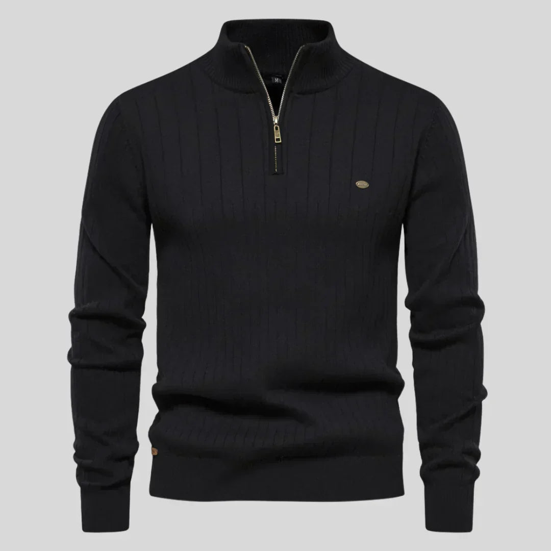 Thomas™ | Strickpullover mit Reißverschluss am Hals