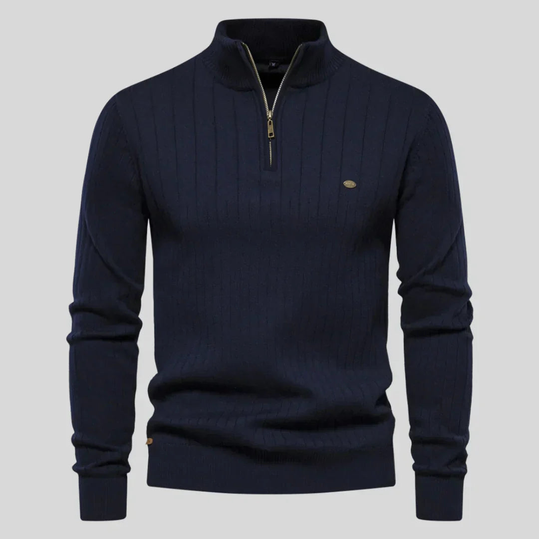 Thomas™ | Strickpullover mit Reißverschluss am Hals
