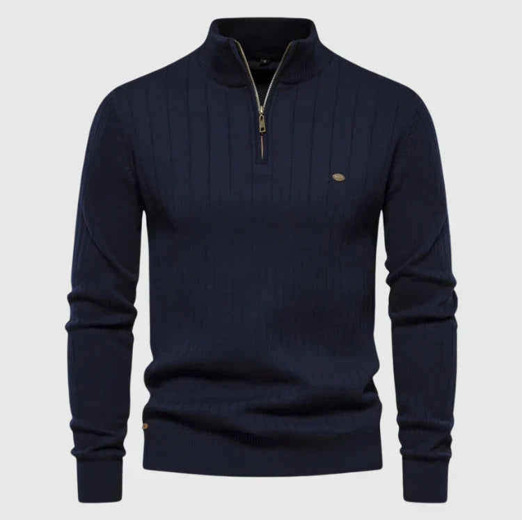 Thomas™ | Strickpullover mit Reißverschluss am Hals