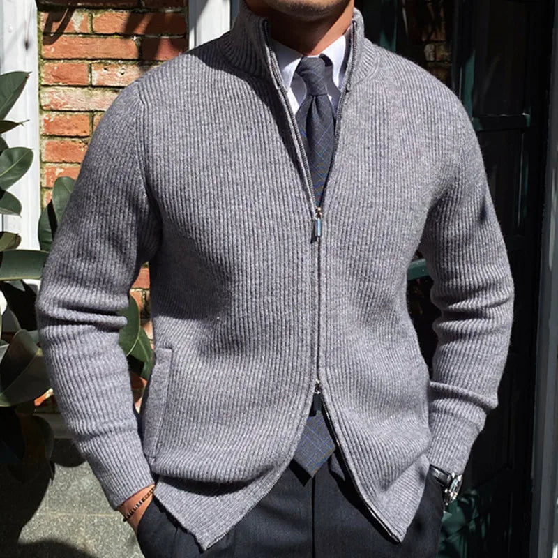 The Aran Zip Cardigan
