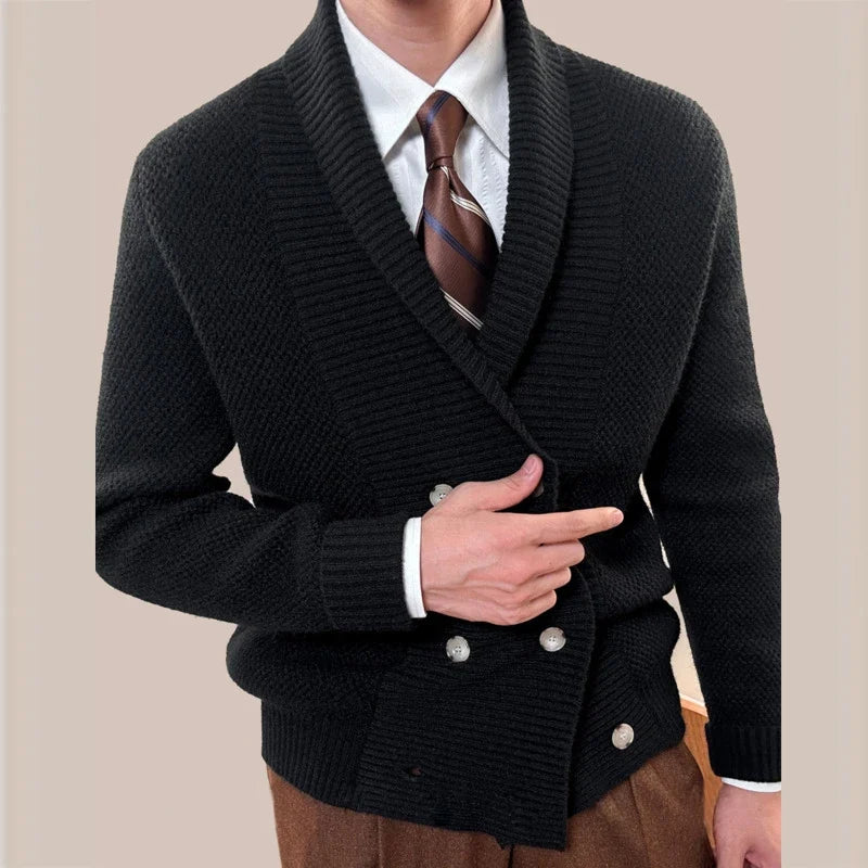 The Knightsbridge Double-Breasted Shawl Cardigan