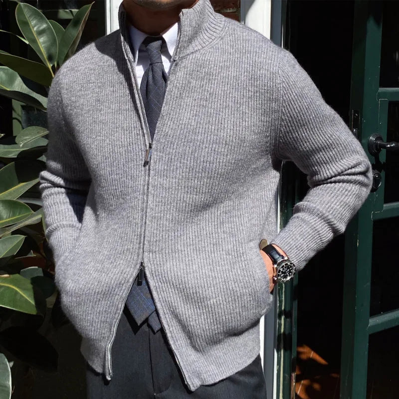 The Aran Zip Cardigan