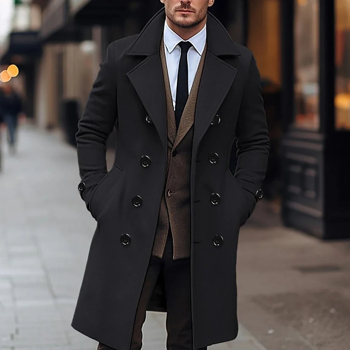 The Whitehall Double-Breasted Overcoat