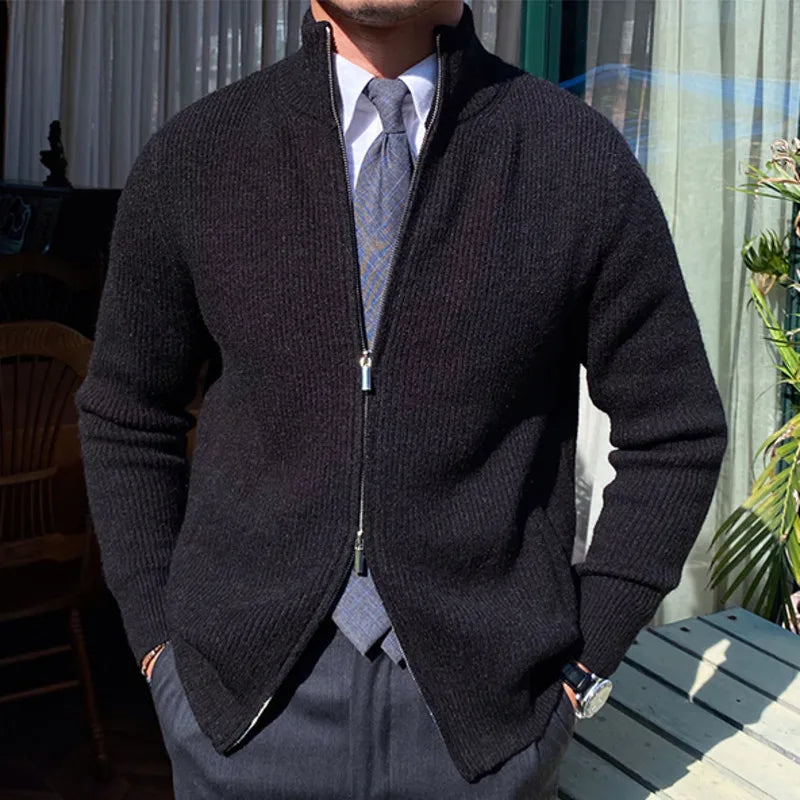 The Aran Zip Cardigan