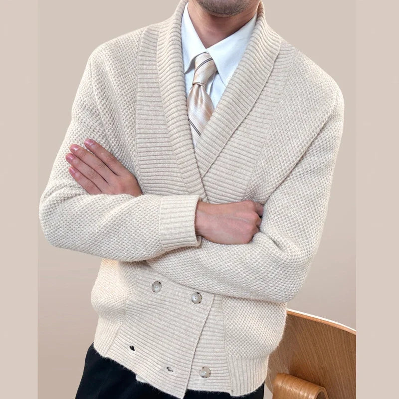 The Knightsbridge Double-Breasted Shawl Cardigan