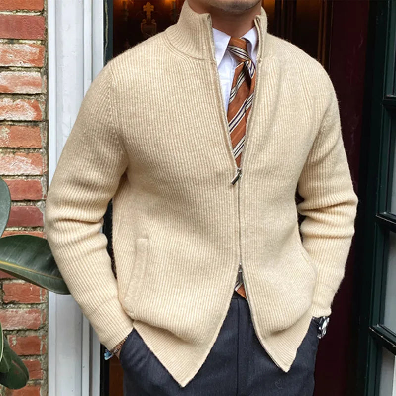 The Aran Zip Cardigan
