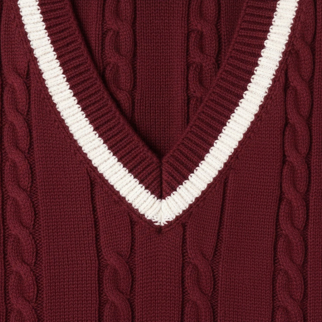 The Henley Cable Knit Vest