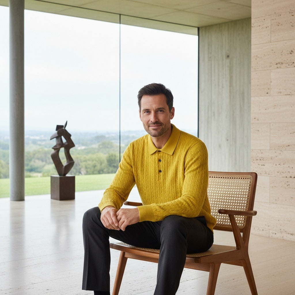The Clifton Cable Knit Polo
