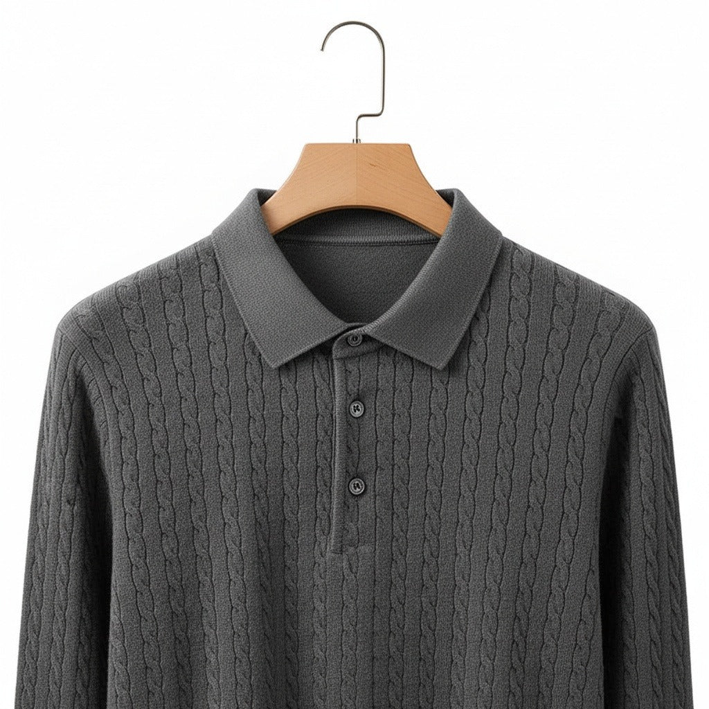 The Clifton Cable Knit Polo