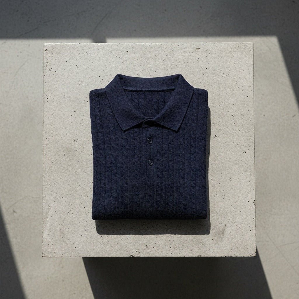 The Clifton Cable Knit Polo