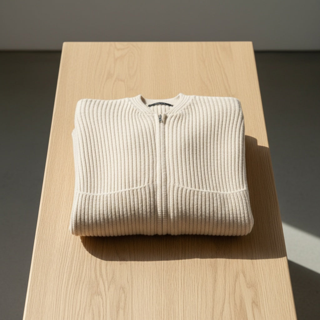The Ashdown Ribbed Zip Cardigan