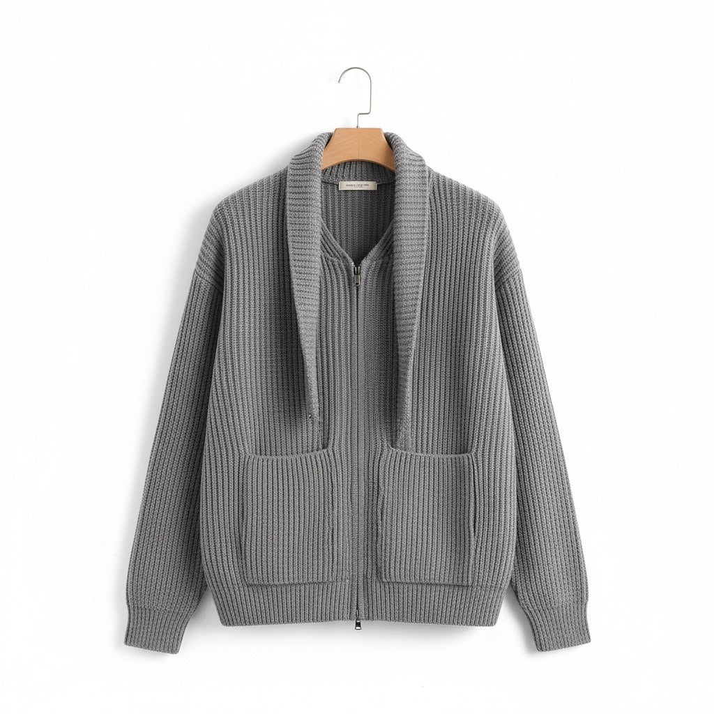 The Tetbury Shawl Zip Cardigan