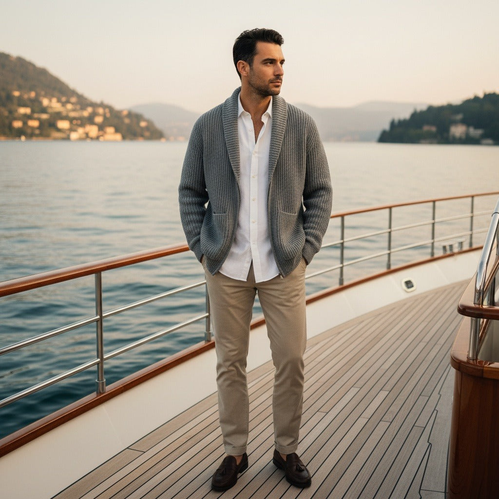 The Tetbury Shawl Zip Cardigan