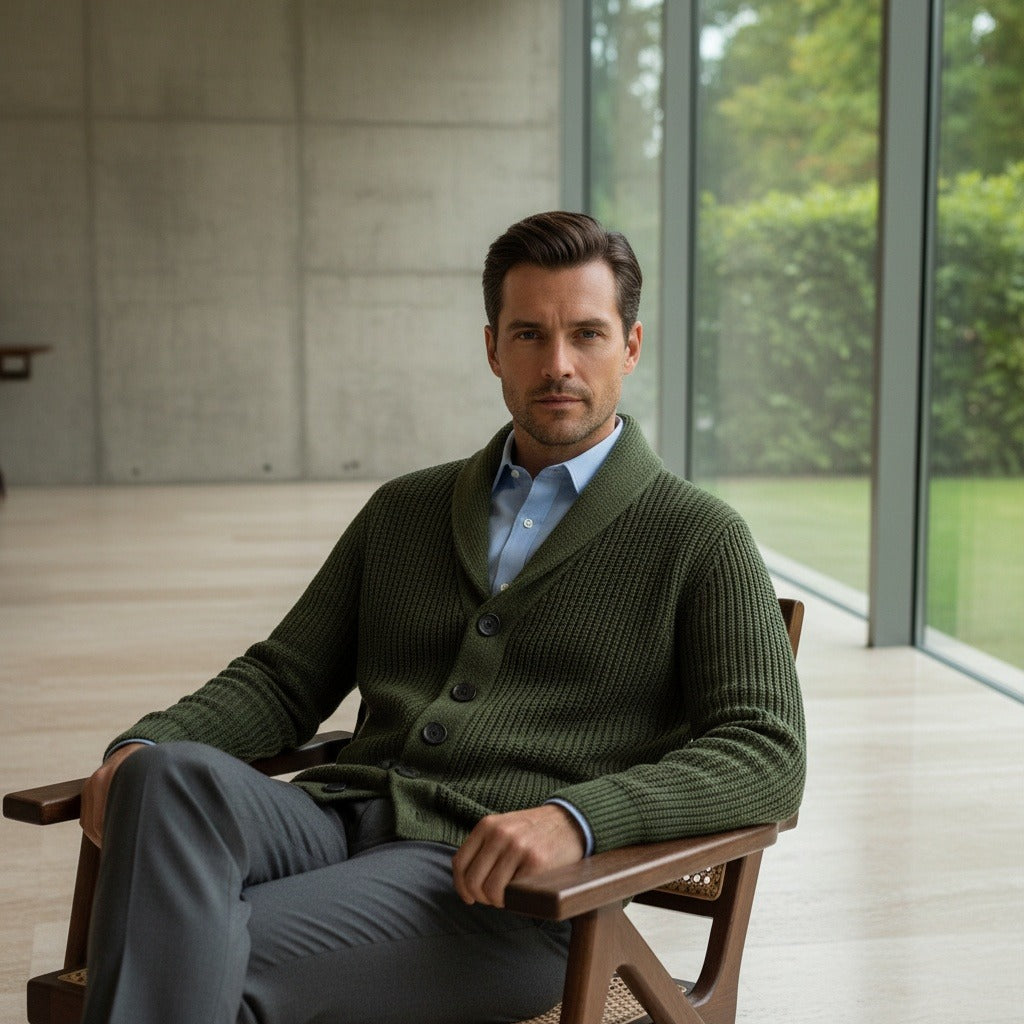 The Wilton Shawl Collar Cardigan