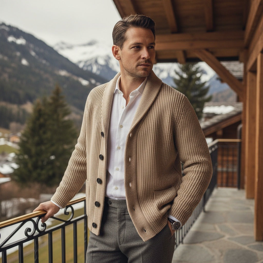 The Wilton Shawl Collar Cardigan