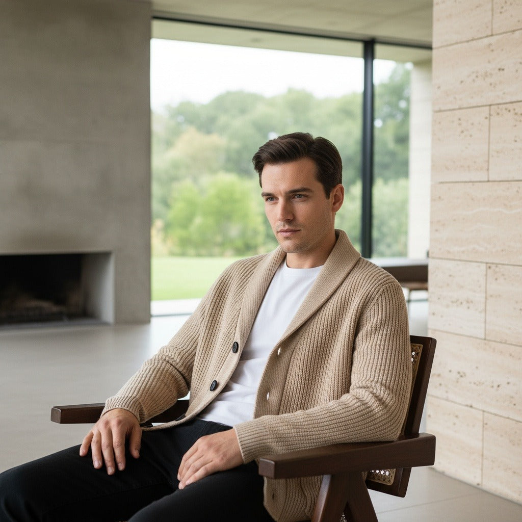 The Wilton Shawl Collar Cardigan